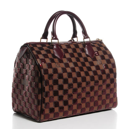 Louis Vuitton Damier Paillettes Speedy 30 Rouge 3 of 8