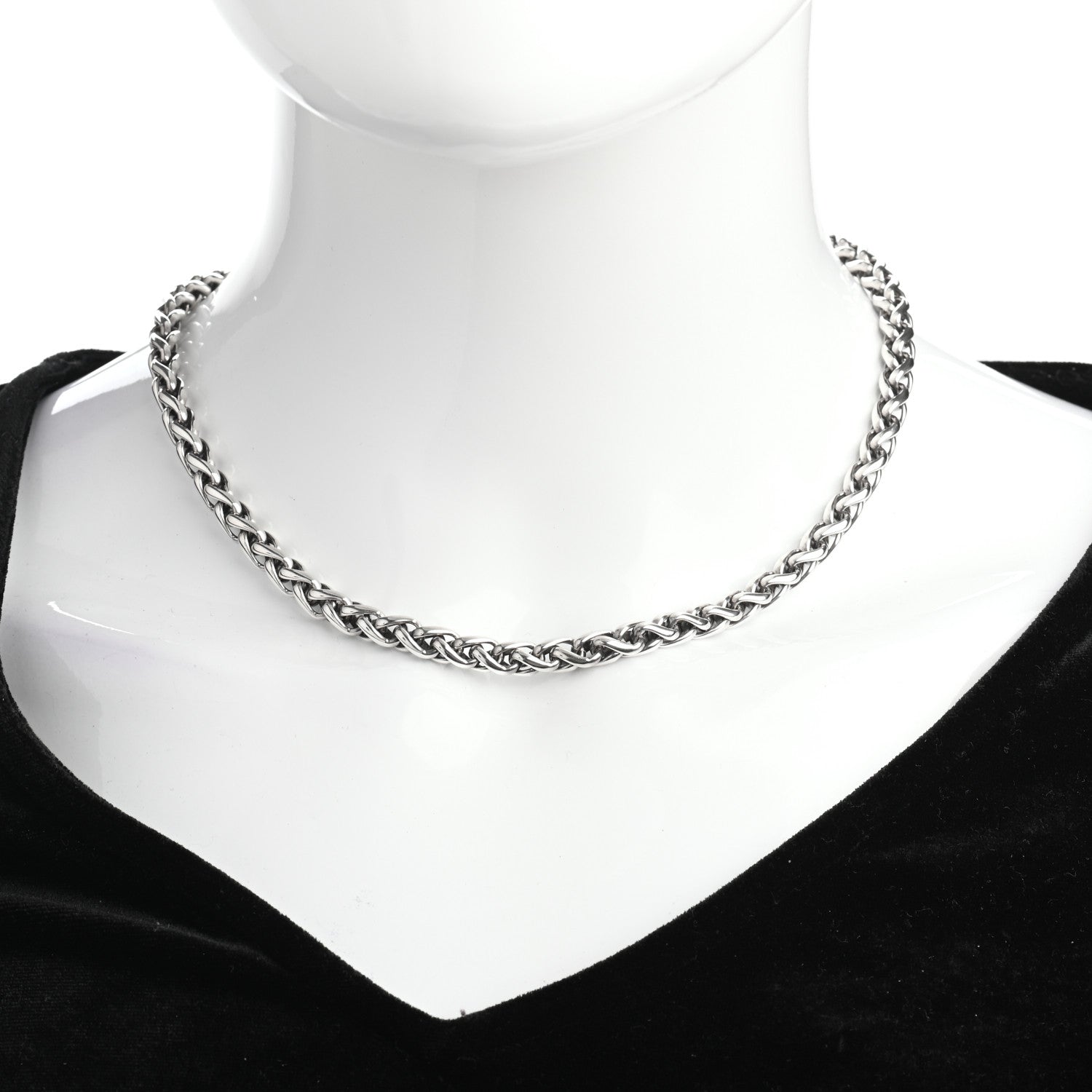 David Yurman Sterling Silver 14K Yellow Gold 6mm Wheat Chain Necklace 2 of 4