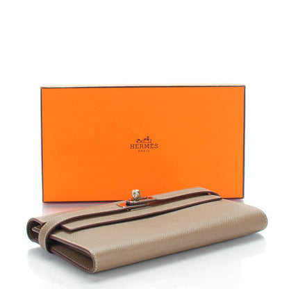 Hermes Epsom Kelly Longue Wallet Etoupe 4 of 9