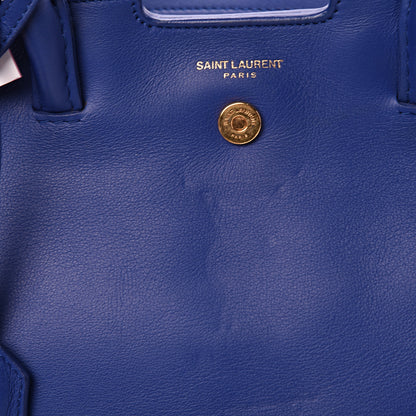 Saint Laurent Calfskin Suede Baby Monogram Downtown Cabas Ultramarine 14 of 14