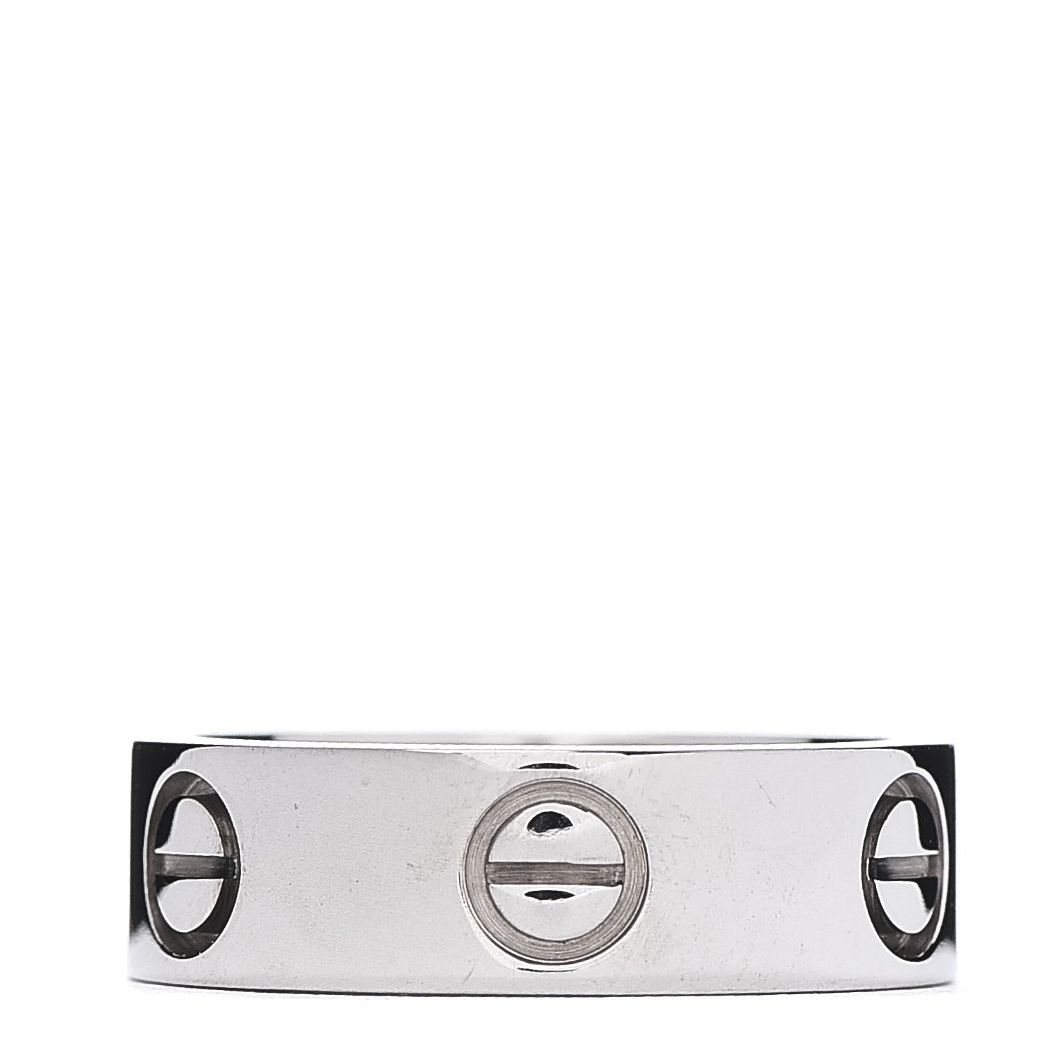 Cartier 18K White Gold 5.5mm LOVE Ring 50 5.25 1 of 5