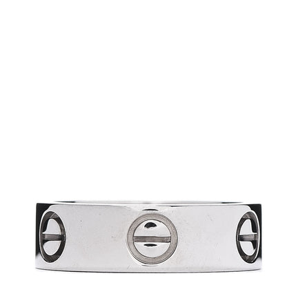 Cartier 18K White Gold 5.5mm LOVE Ring 50 5.25 1 of 5