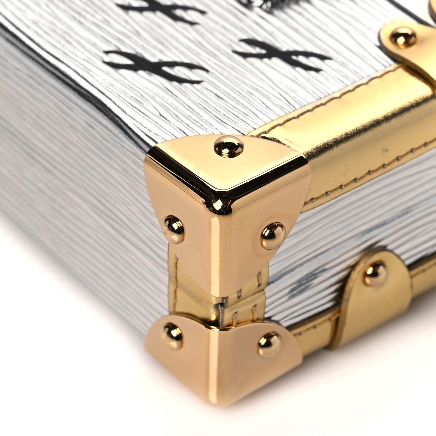 Metallic Epi Petite Malle Silver