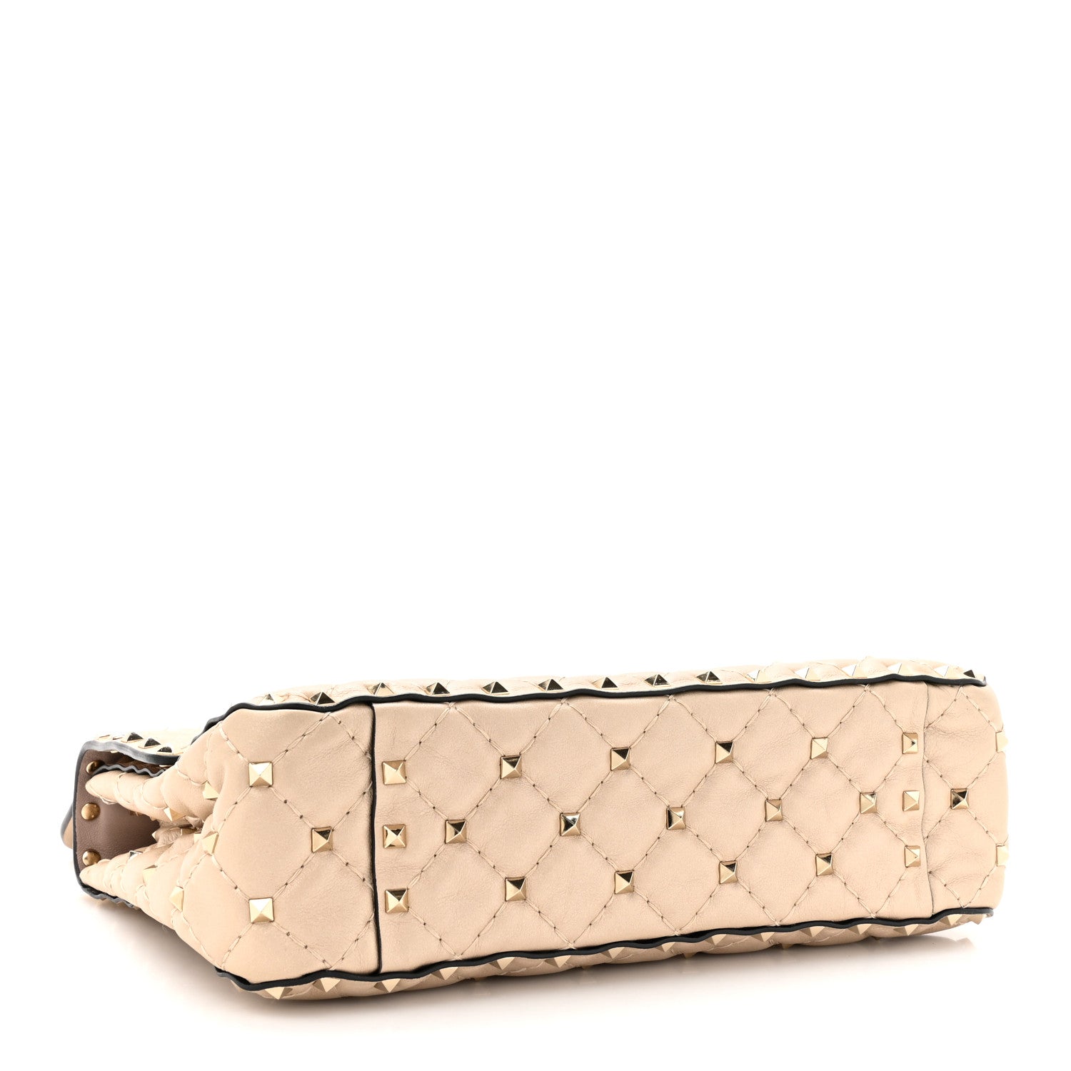 Valentino Garavani Lambskin Medium Rockstud Spike Shoulder Bag Poudre 4 of 10