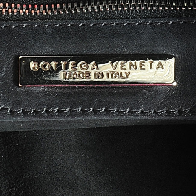 Bottega Veneta Leather Intrecciato Shoulder Bag Clutch Black 6 of 7