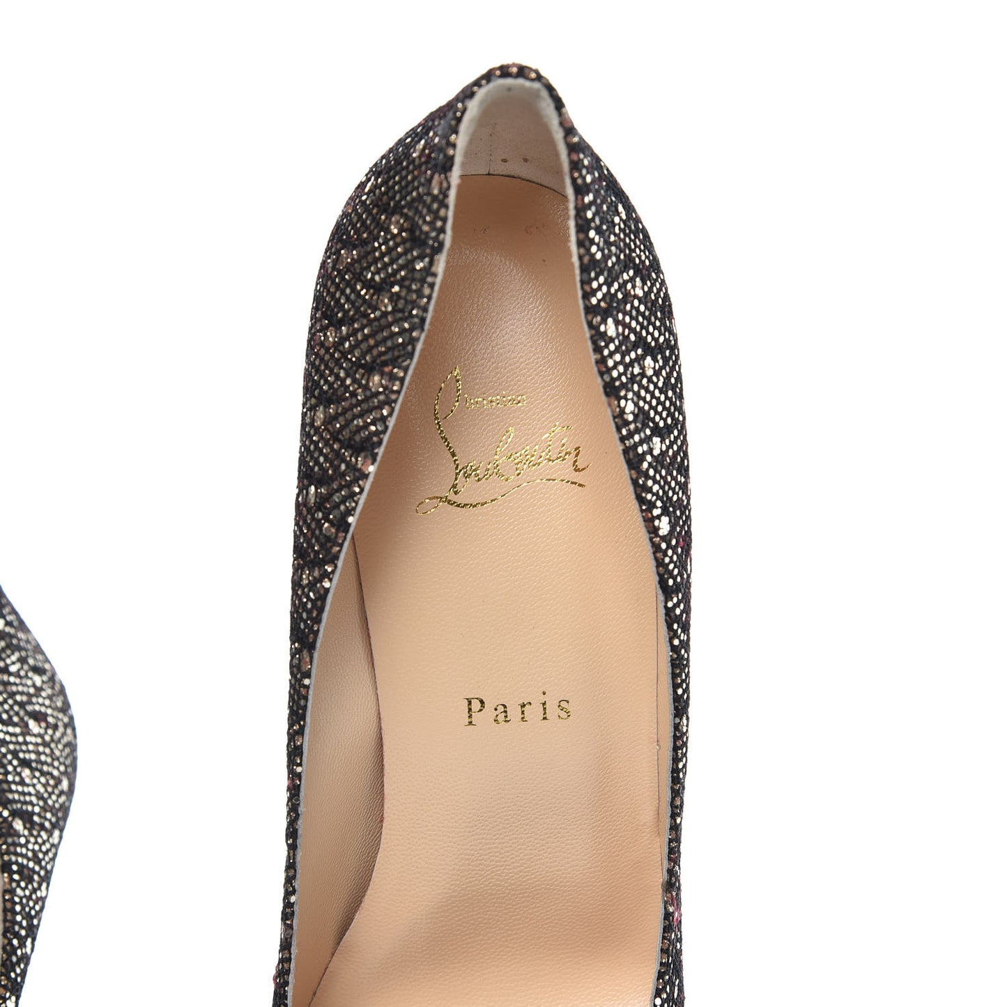 Glitter Palace SP Oxyde Fetish Peep 130 Pumps 40 Platine Silver