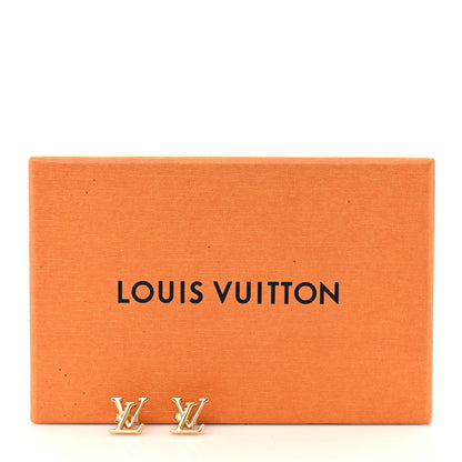 Louis Vuitton Metal LV Iconic Earrings Gold 5 of 5
