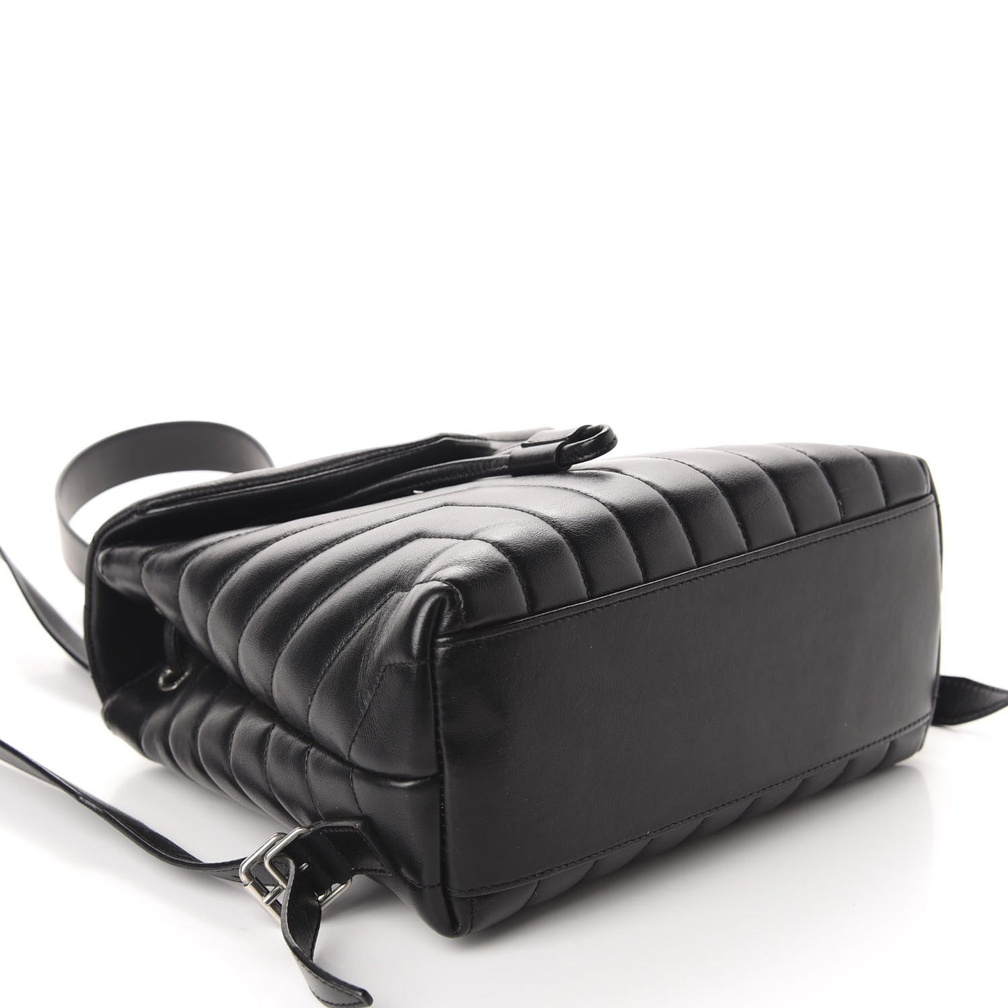 Calfskin Y Quilted Monogram Small Loulou Backpack Black