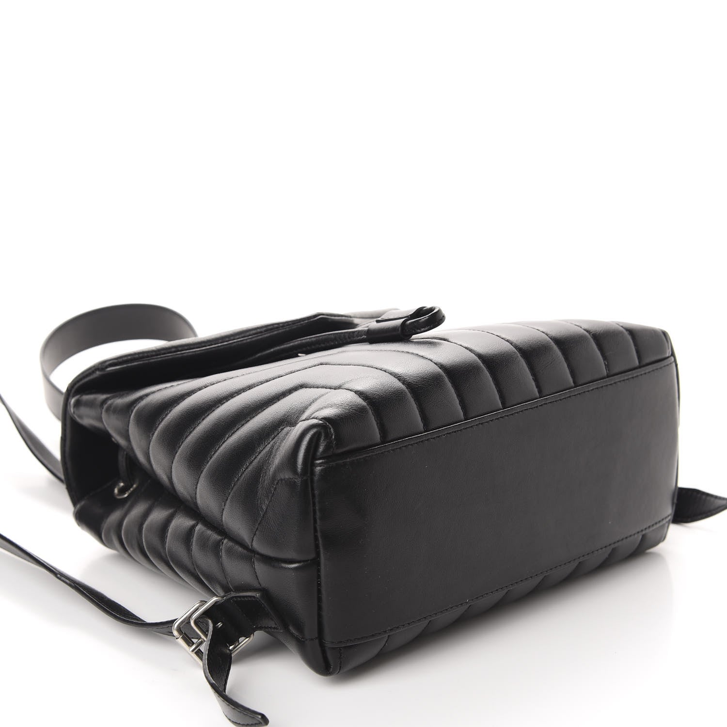 Saint Laurent Calfskin Y Quilted Monogram Small Loulou Backpack Black 3 of 11