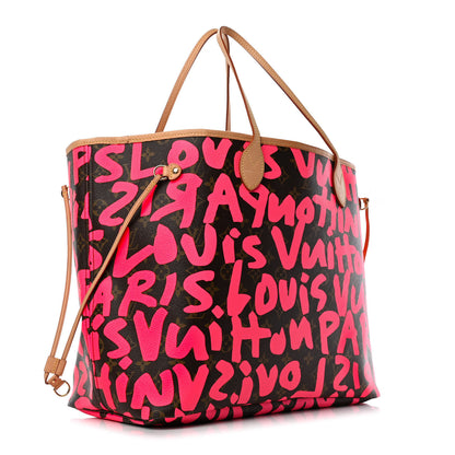 Louis Vuitton Monogram Graffiti Neverfull GM Fuchsia 2 of 4