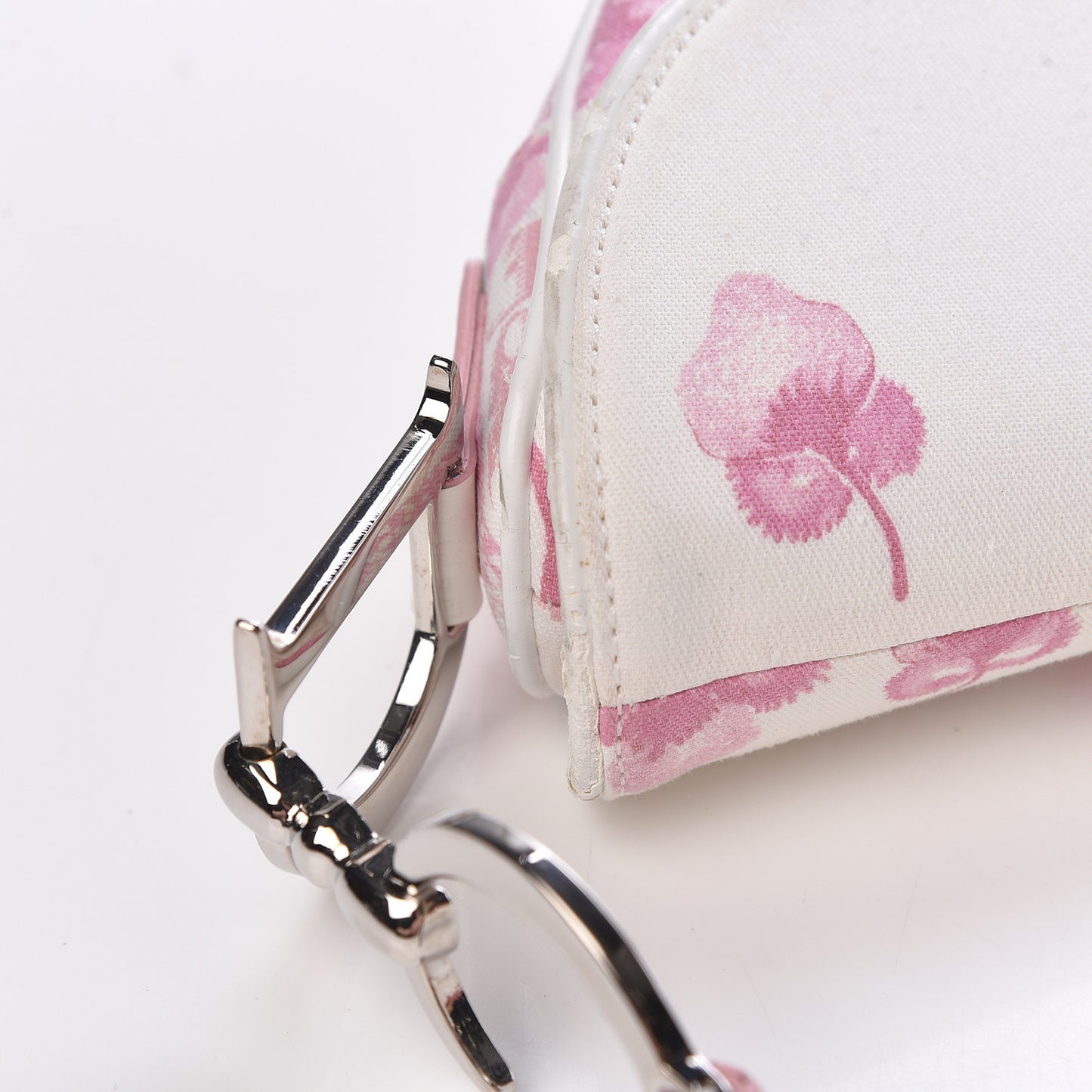 Monogram Floral Saddle Bag Pink