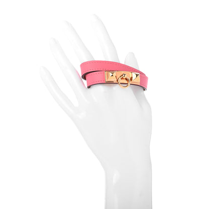 Hermes Swift Rivale Double Tour Bracelet XS Rose Azalee 2 of 7