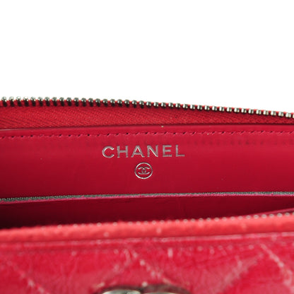 Chanel Patent Calfskin Quilted Zip Around Phone Holder Dark Pink 6 of 8