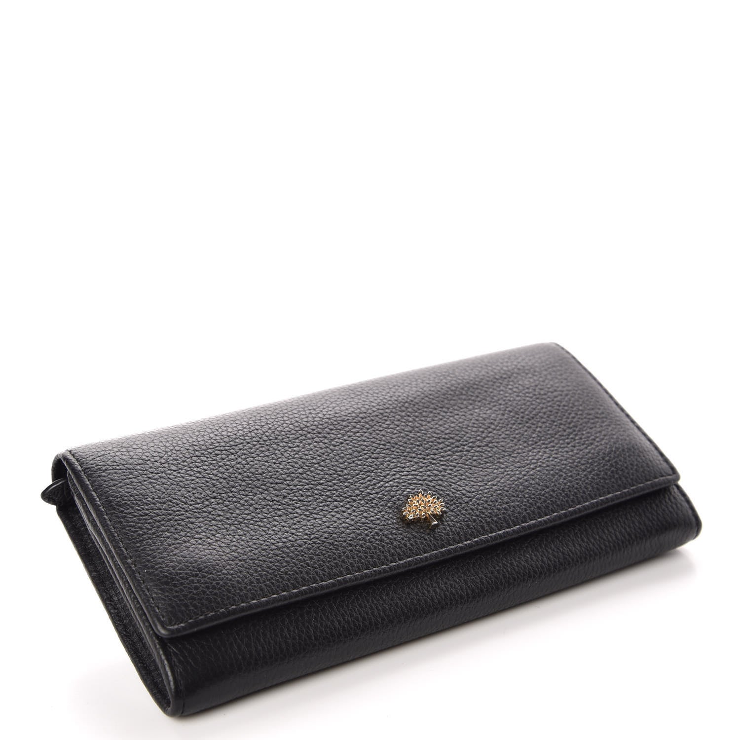 Mulberry Classic Grain Small Tree Continental Wallet Black 4 of 9