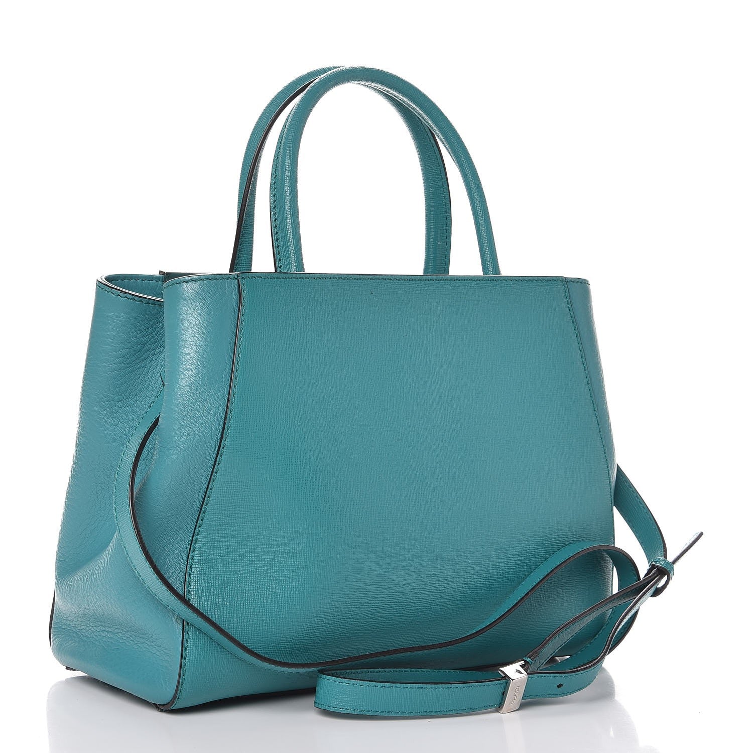 Fendi Vitello Elite Flamingo Petite 2Jours Tote Lago 3 of 8