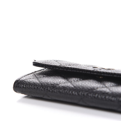Chanel Caviar Quilted Flap Card Holder Black 9 of 10