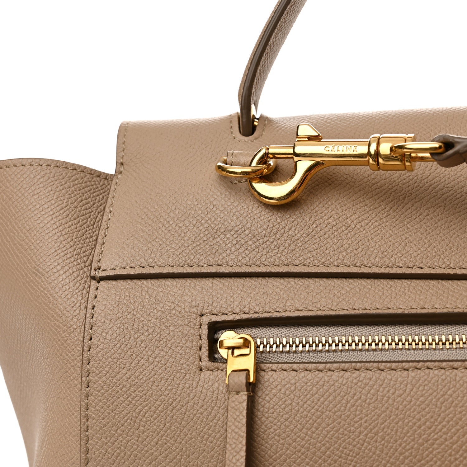 Celine Grained Calfskin Mini Belt Bag Light Taupe 14 of 16
