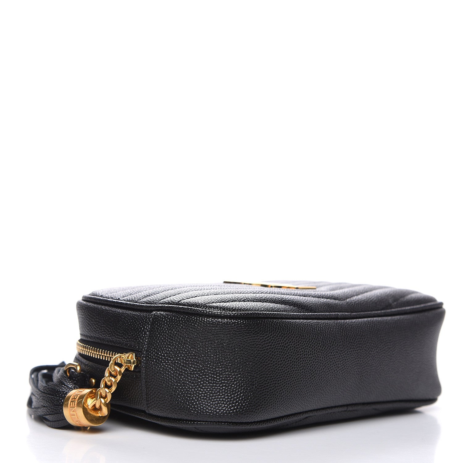 Saint Laurent Grain De Poudre Matelasse Monogram Mini Lou Camera Bag Black 4 of 10