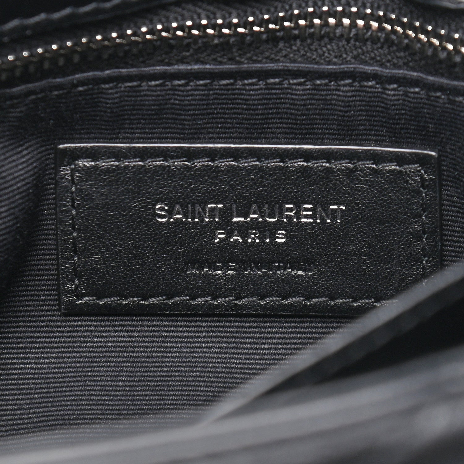 Saint Laurent Calfskin Y Quilted Monogram Toy Loulou Crossbody Bag Black 6 of 9