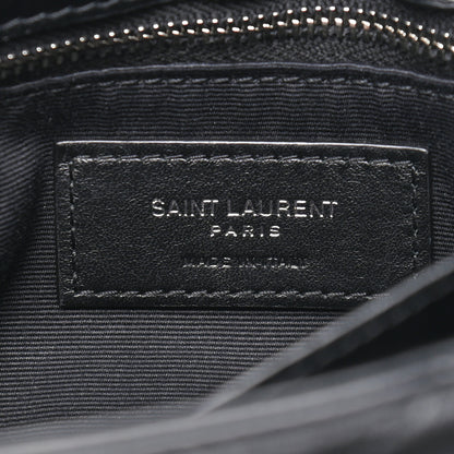 Saint Laurent Calfskin Y Quilted Monogram Toy Loulou Crossbody Bag Black 6 of 9