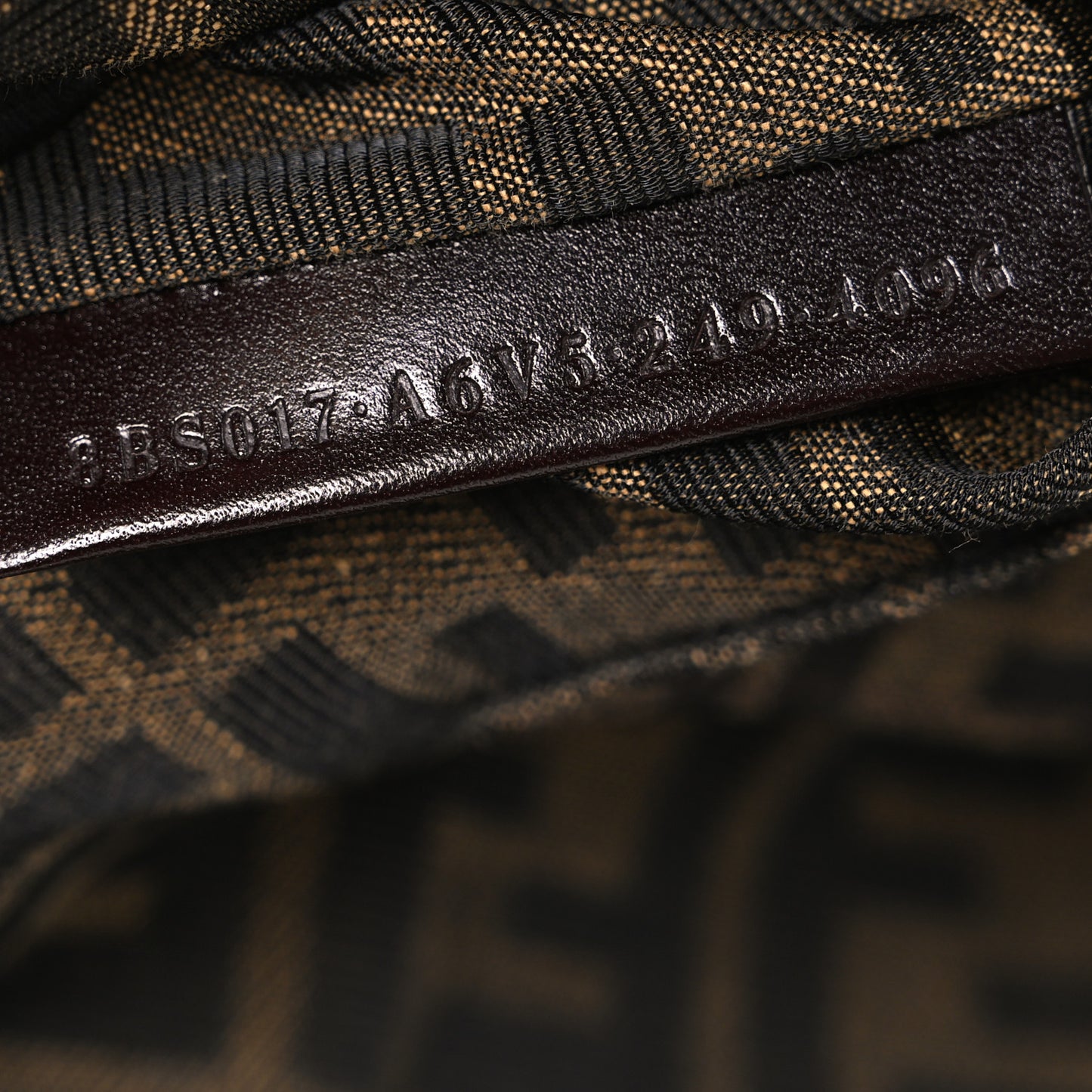 Fabric Jacquard FF 1974 Mini Baguette Tobacco Moro Black