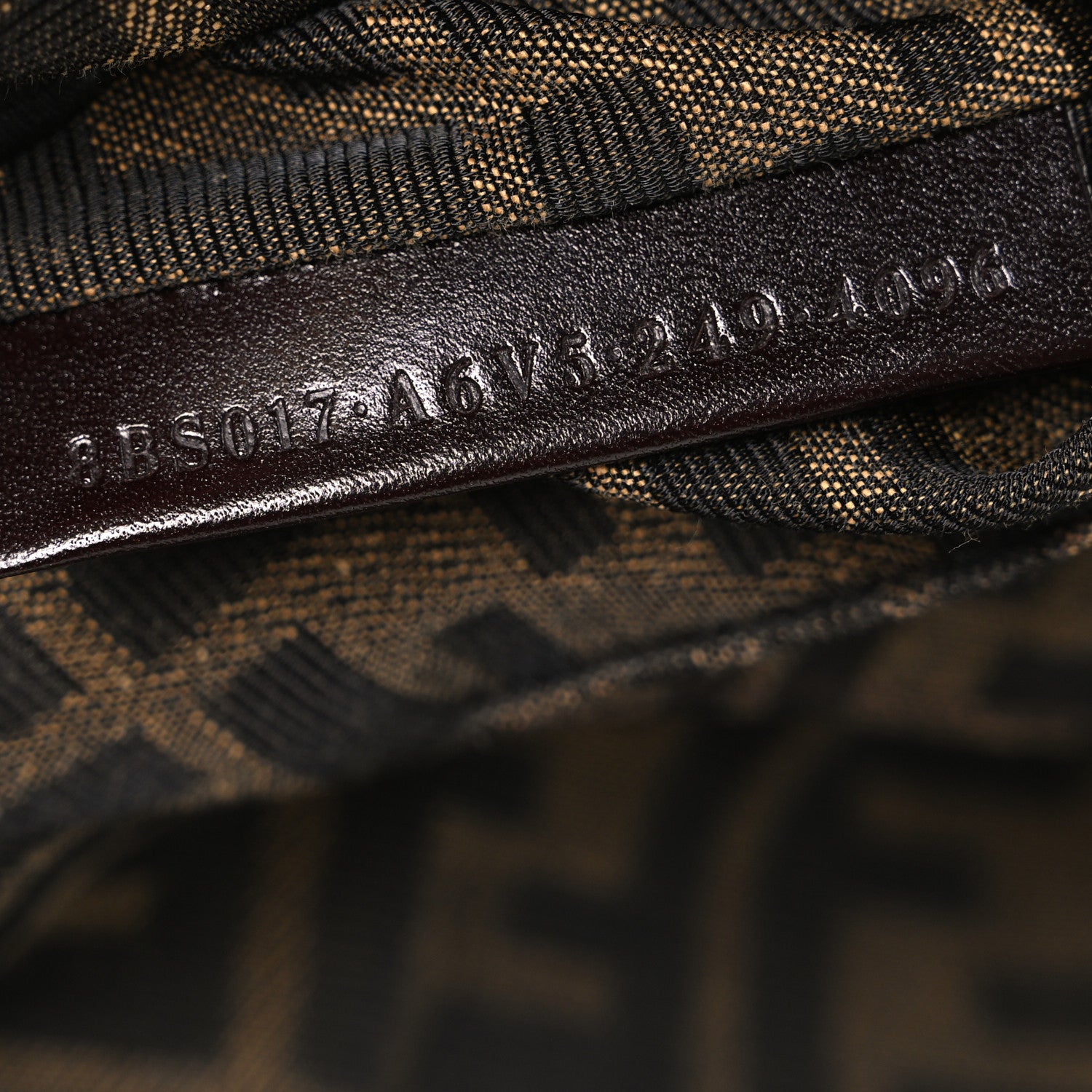 Fendi Fabric Jacquard FF 1974 Mini Baguette Tobacco Moro Black 7 of 11