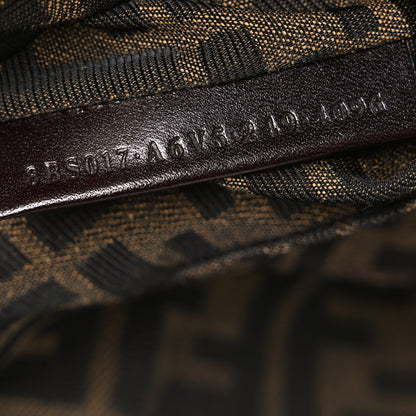 Fendi Fabric Jacquard FF 1974 Mini Baguette Tobacco Moro Black 7 of 11