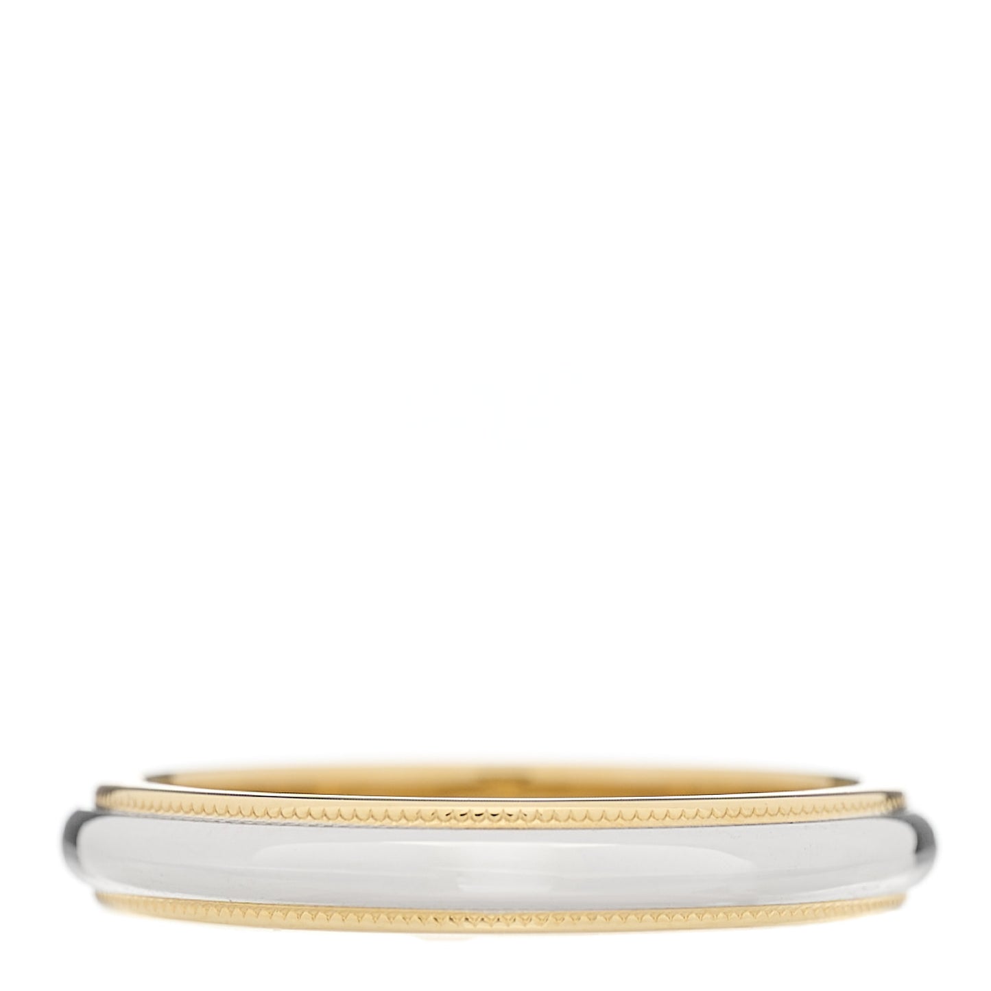 Platinum 18K Yellow Gold 3mm Milgrain Wedding Band Ring 57 8