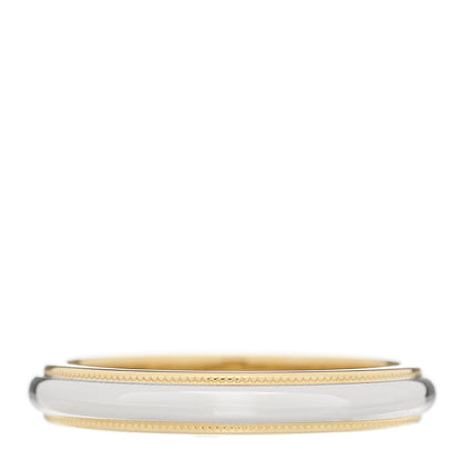 Tiffany Platinum 18K Yellow Gold 3mm Milgrain Wedding Band Ring 57 8 3 of 5