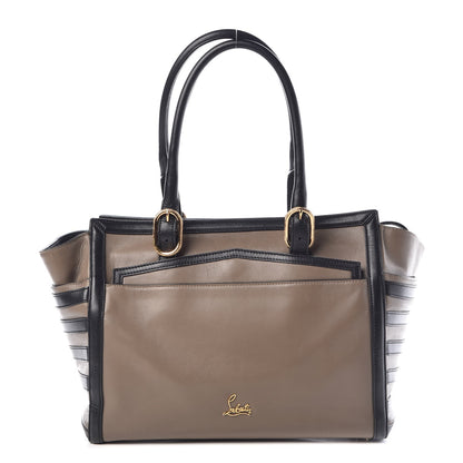 Christian Louboutin Calfskin Farida Bowler Bag Taupe Black 1 of 10