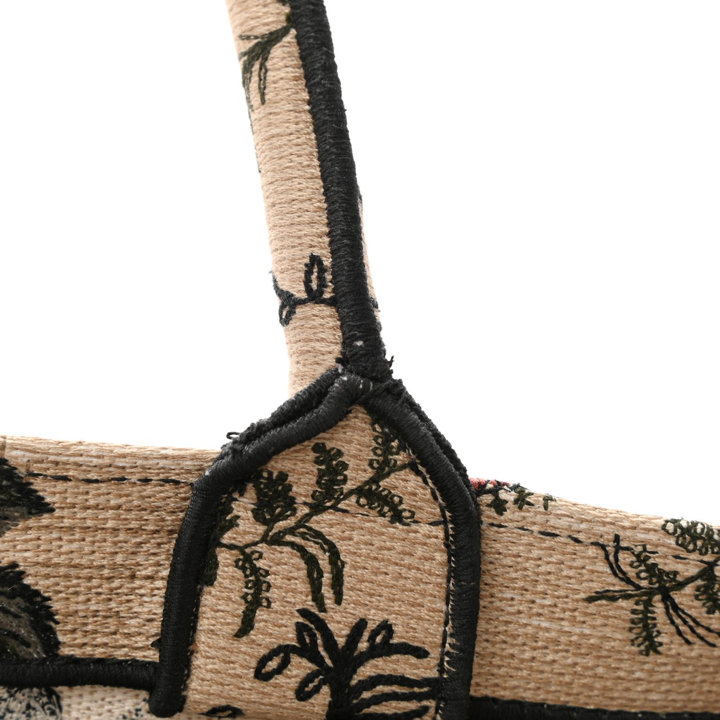 Canvas Embroidered Large Broderie Dior Flowers Book Tote Multicolor