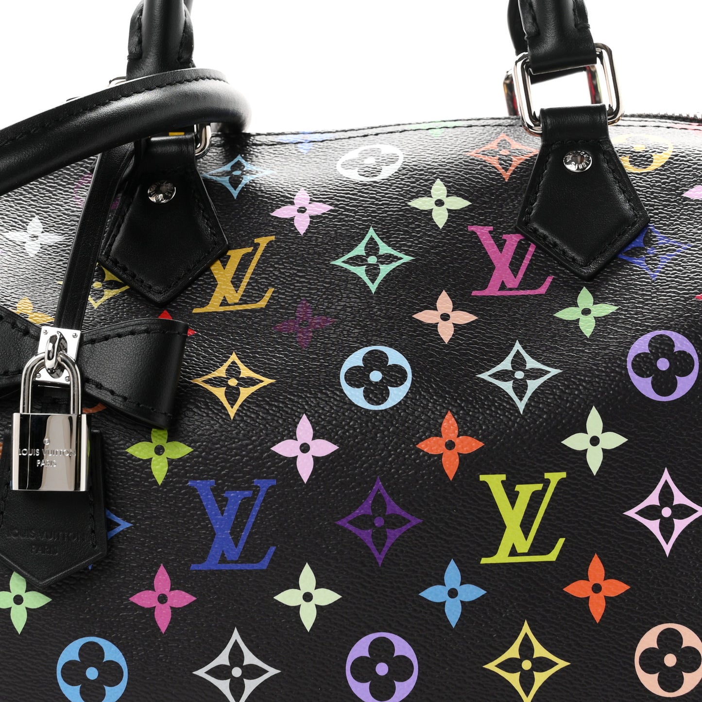 LV X TM Monogram Multicolor Speedy Soft 30 Black