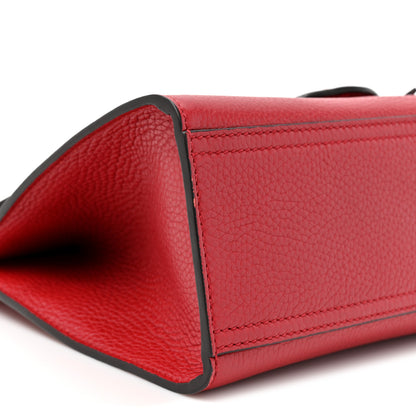 Gucci Cellarius Calfskin Mini GG Marmont Top Handle Bag Vulcanic Red 9 of 11