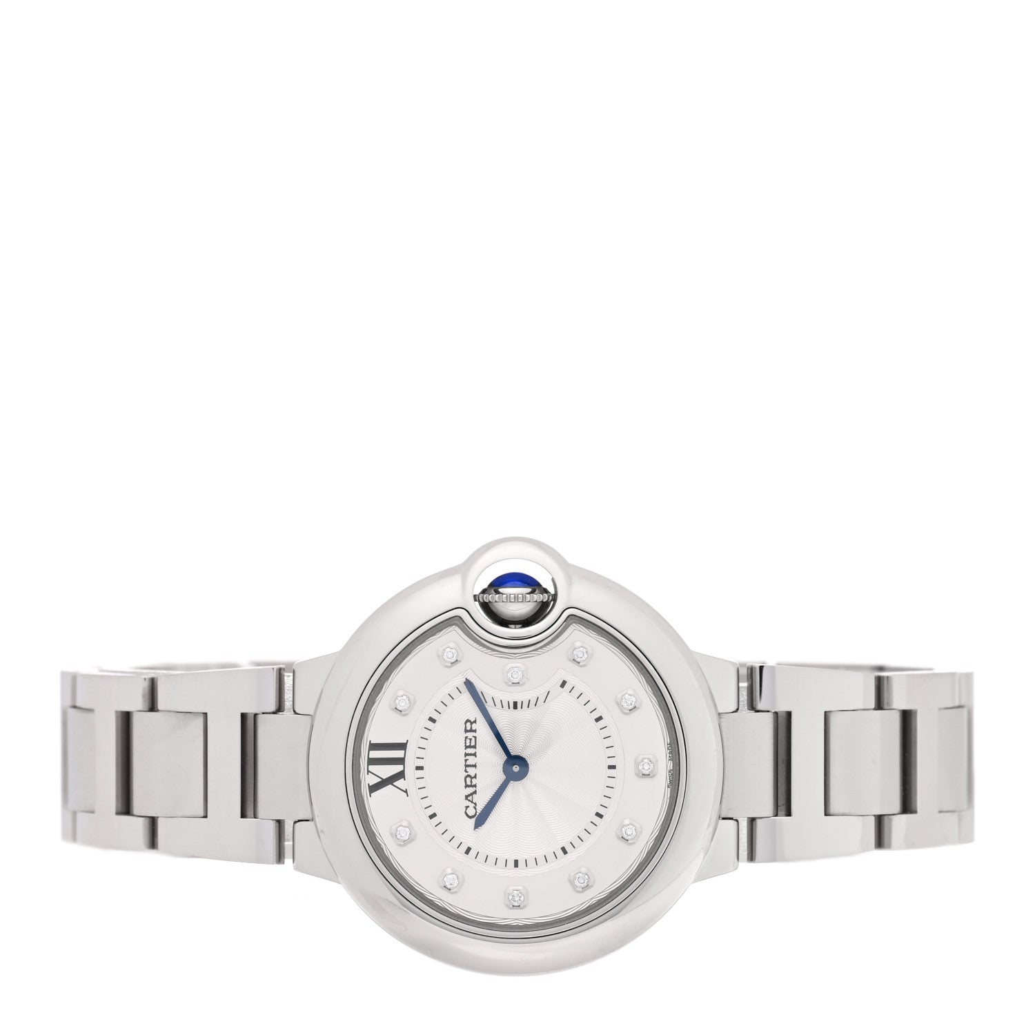 Cartier Stainless Steel Diamond 33mm Ballon Bleu De Cartier Quartz Watch 2 of 5