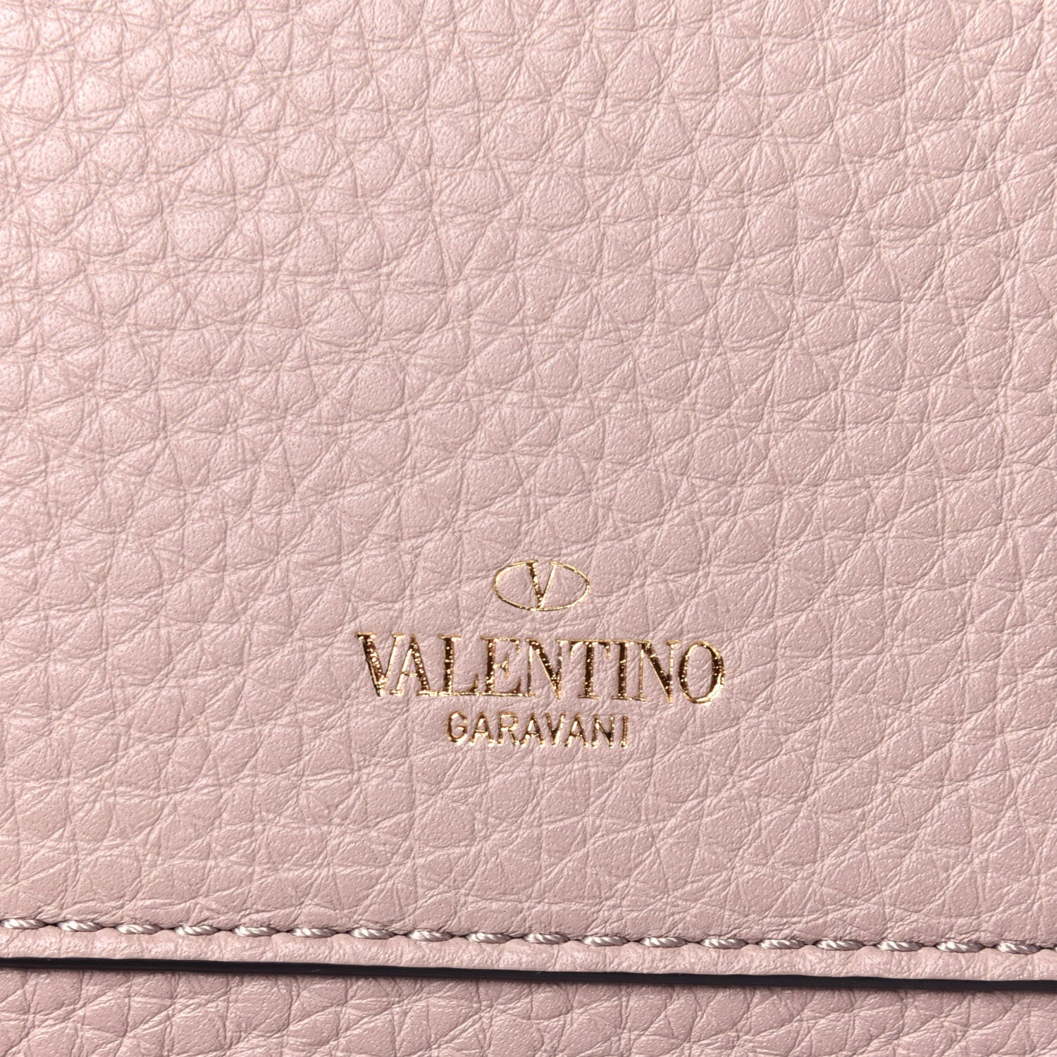 Valentino Garavani Pebbled Calfskin Small Rockstud Overlay Flap Shoulder Bag Poudre 10 of 12