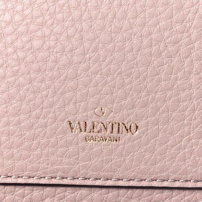 Valentino Garavani Pebbled Calfskin Small Rockstud Overlay Flap Shoulder Bag Poudre 10 of 12