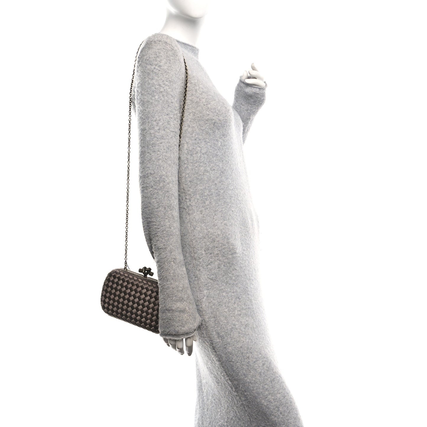 Satin Intreccio Impero Ayers Chain Knot Taupe