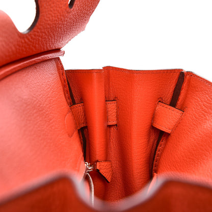 Hermes Taurillon Clemence Birkin 30 Orange Poppy 11 of 33