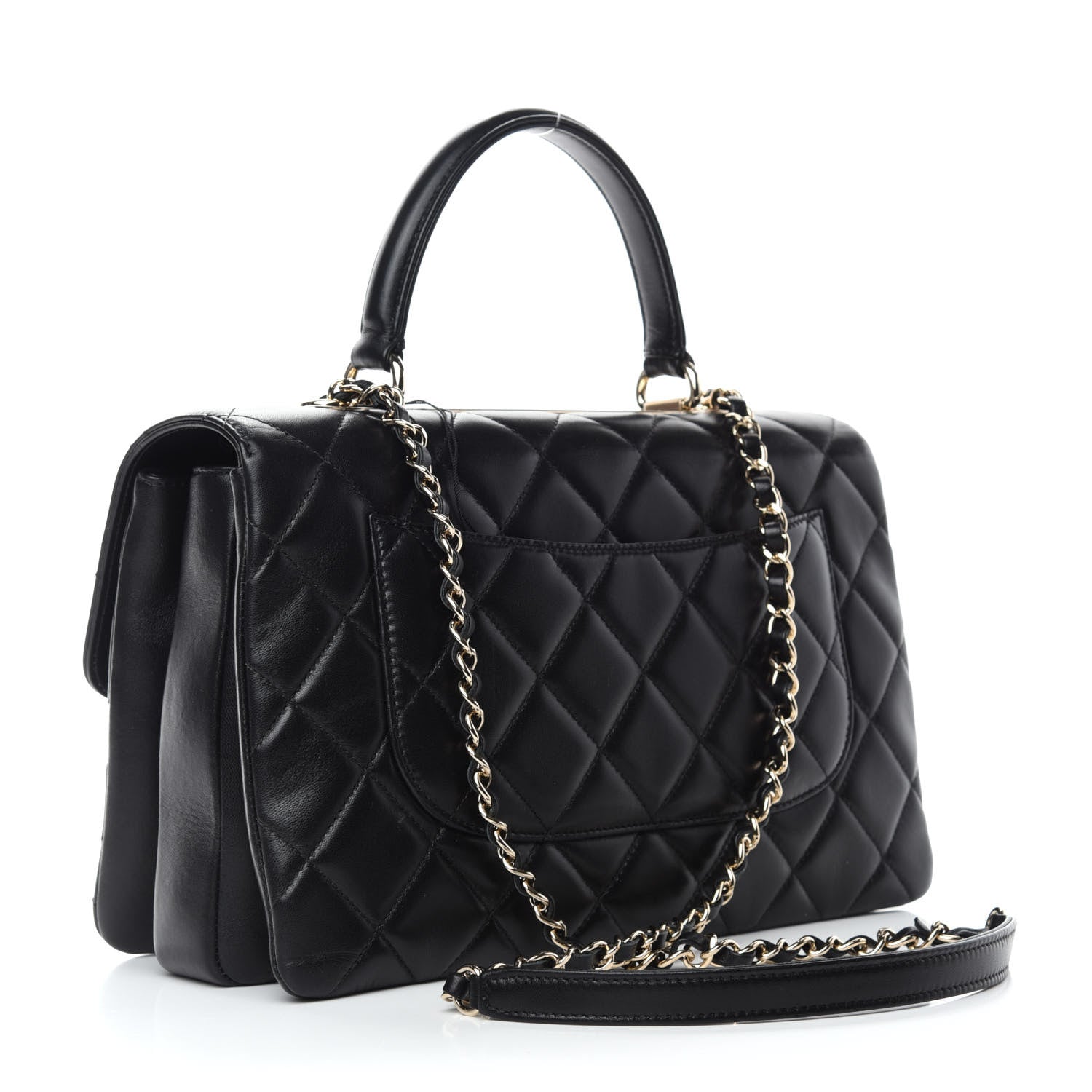 Chanel Lambskin Quilted Medium Trendy CC Flap Dual Handle Bag Black 3 of 11