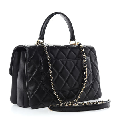 Chanel Lambskin Quilted Medium Trendy CC Flap Dual Handle Bag Black 3 of 11