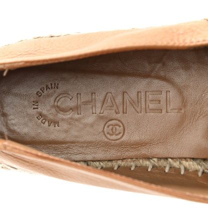 Chanel Calfskin CC Espadrilles 37 Light Brown 7 of 11
