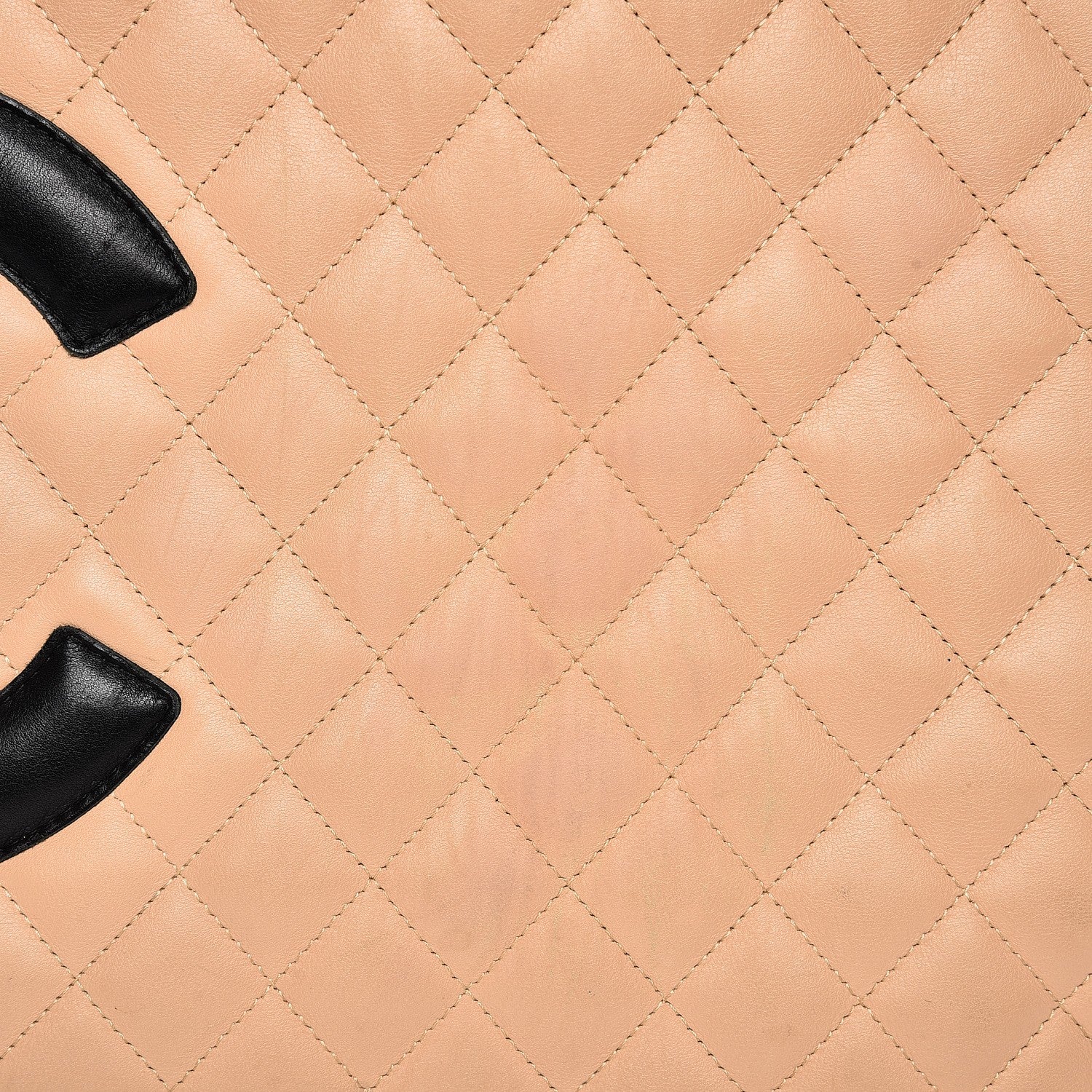 Chanel Calfskin Quilted Large Cambon Tote Beige Black 8 of 14