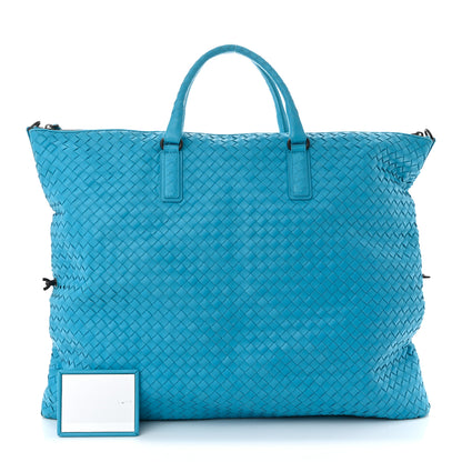 Bottega Veneta Nappa Intrecciato Maxi Convertible Tote Turquoise 3 of 11