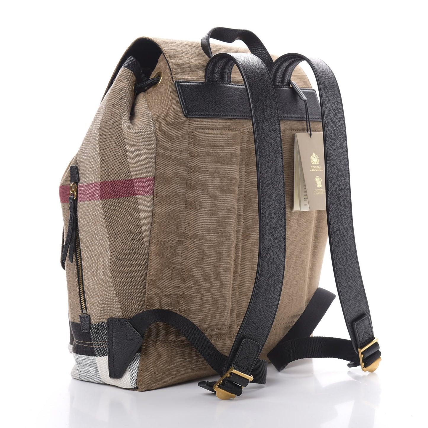 Canvas Mega Check Brookdale Backpack Black
