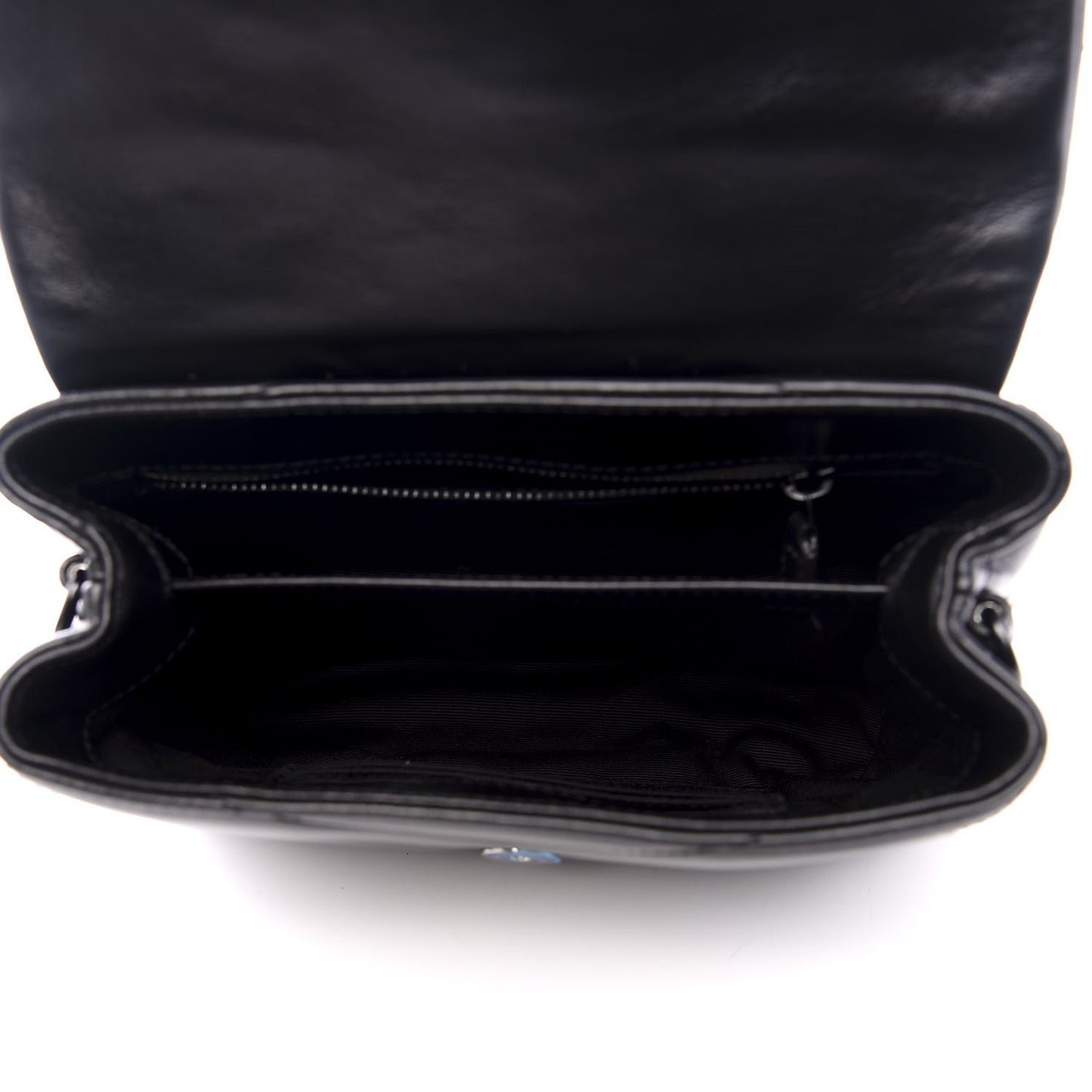 Calfskin Y Quilted Monogram Toy Loulou Crossbody Bag Black