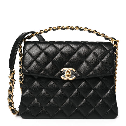 Chanel Caviar Quilted 31 Rue Cambon Top Handle Flap Black 1 of 11