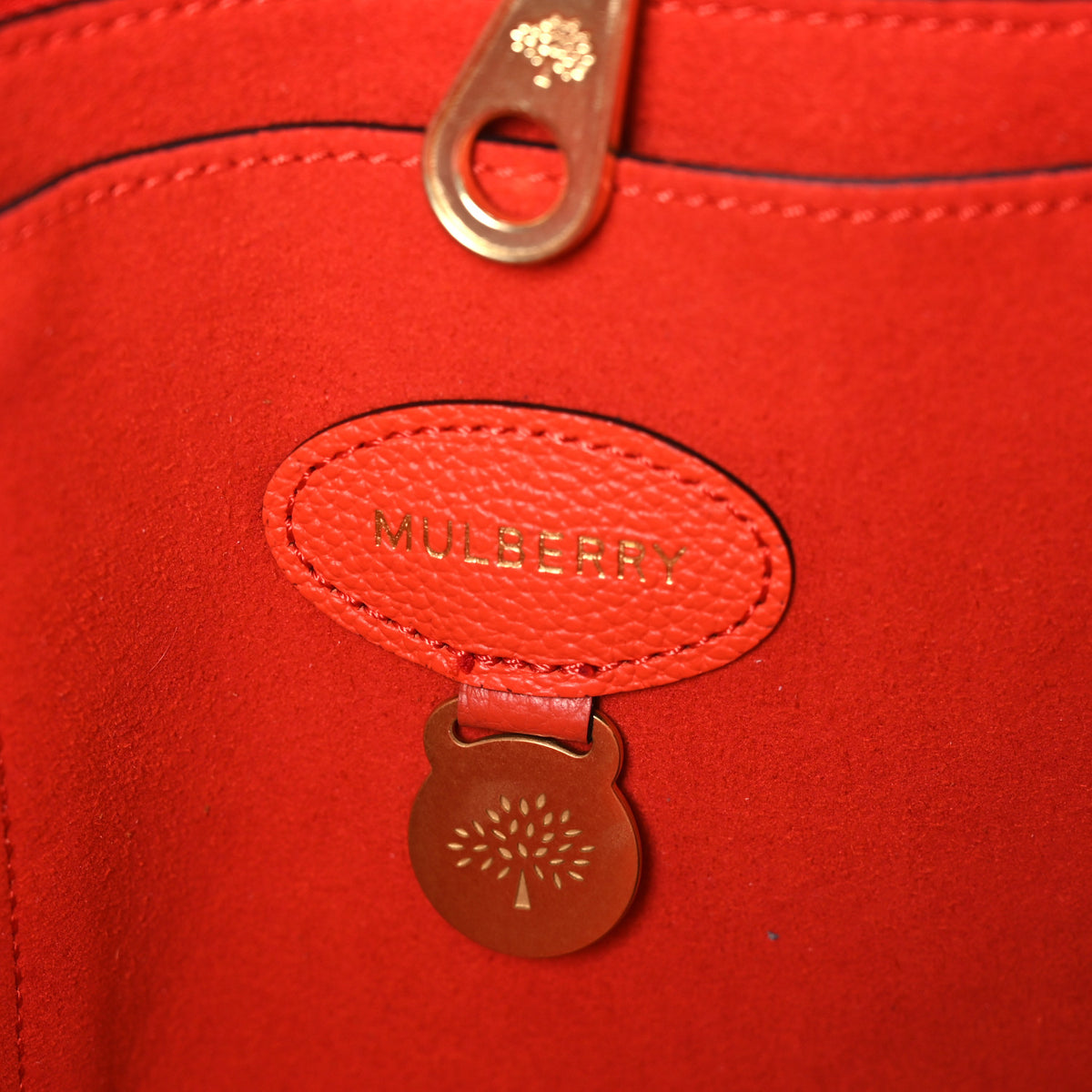 Mulberry Shiny Grain Bayswater Coral Orange 5 of 9
