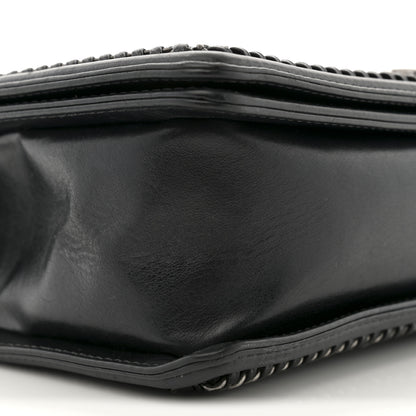 Chanel Calfskin Quilted Medium Top Handle Boy Flap Black 9 of 10
