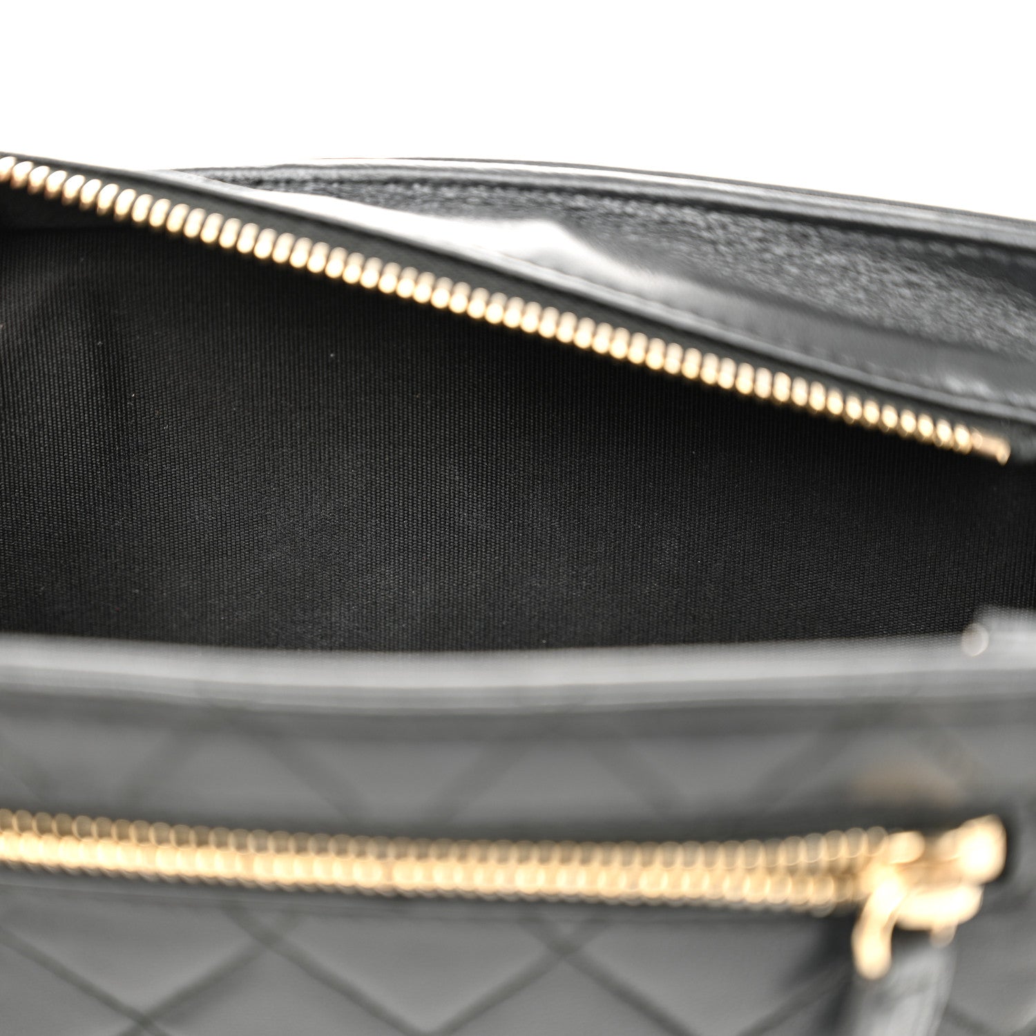 Chanel Lambskin Quilted Square Front Pocket Clutch With Chain Black 14 of 14