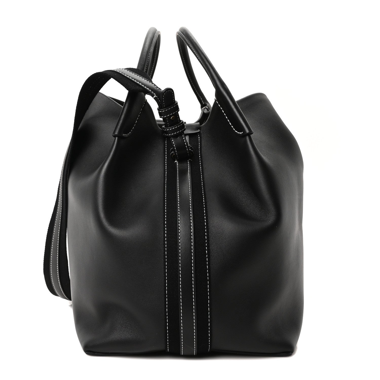 Loro Piana Smooth Calfskin Large Bale Bag Black 1 of 10
